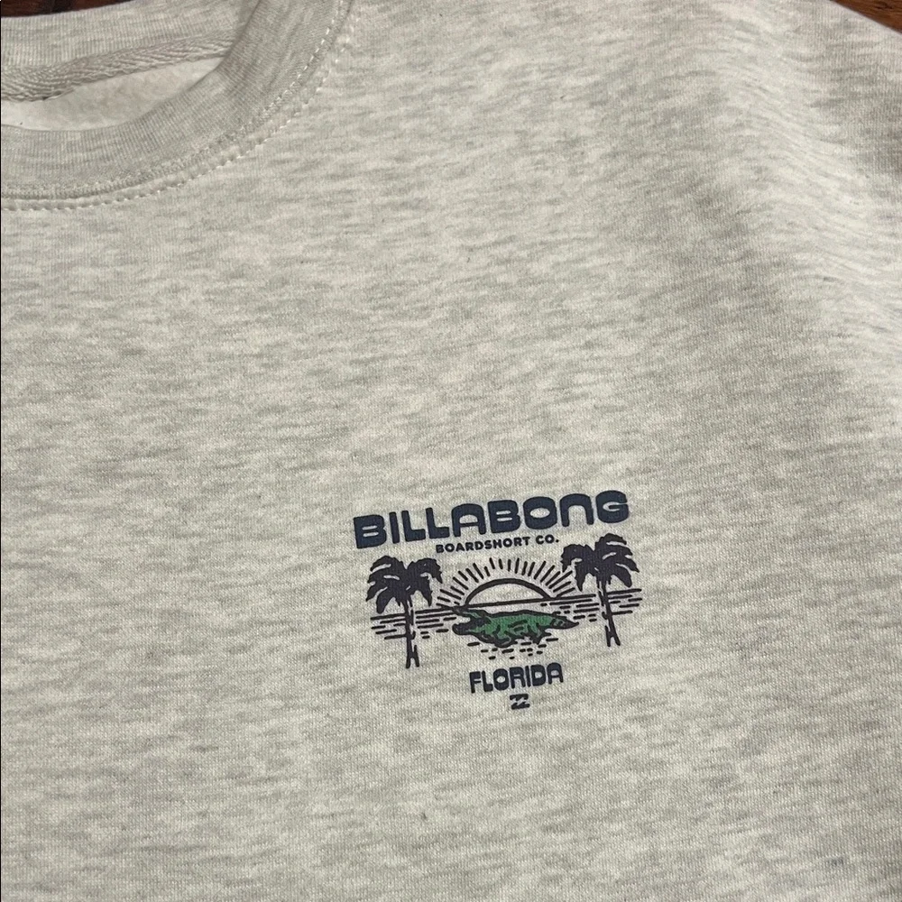 Billabong Florida Crewneck Sweatshirt | Heather Gray | L | NWT - Picture 3 of 5